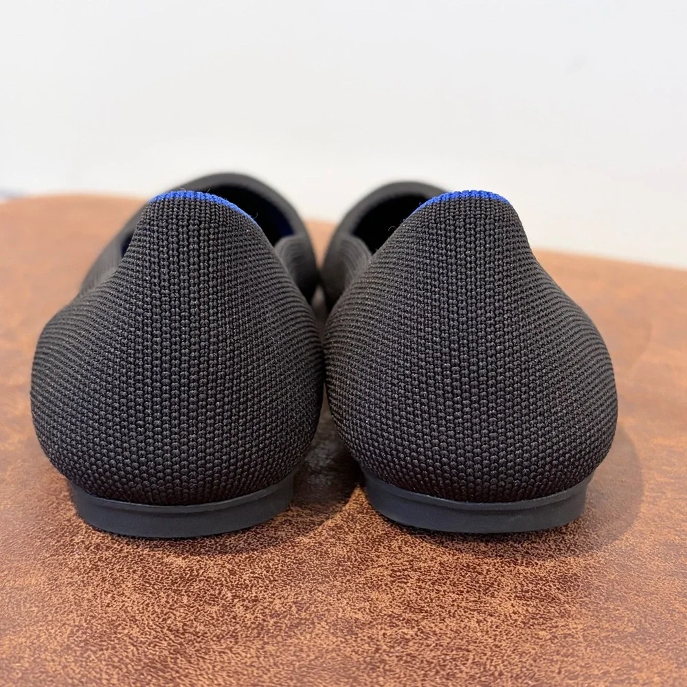Rothy’s Black Knit Round Ballet Flats Minimalist Quiet Luxury 7.5 Like New - Picture 5 of 10